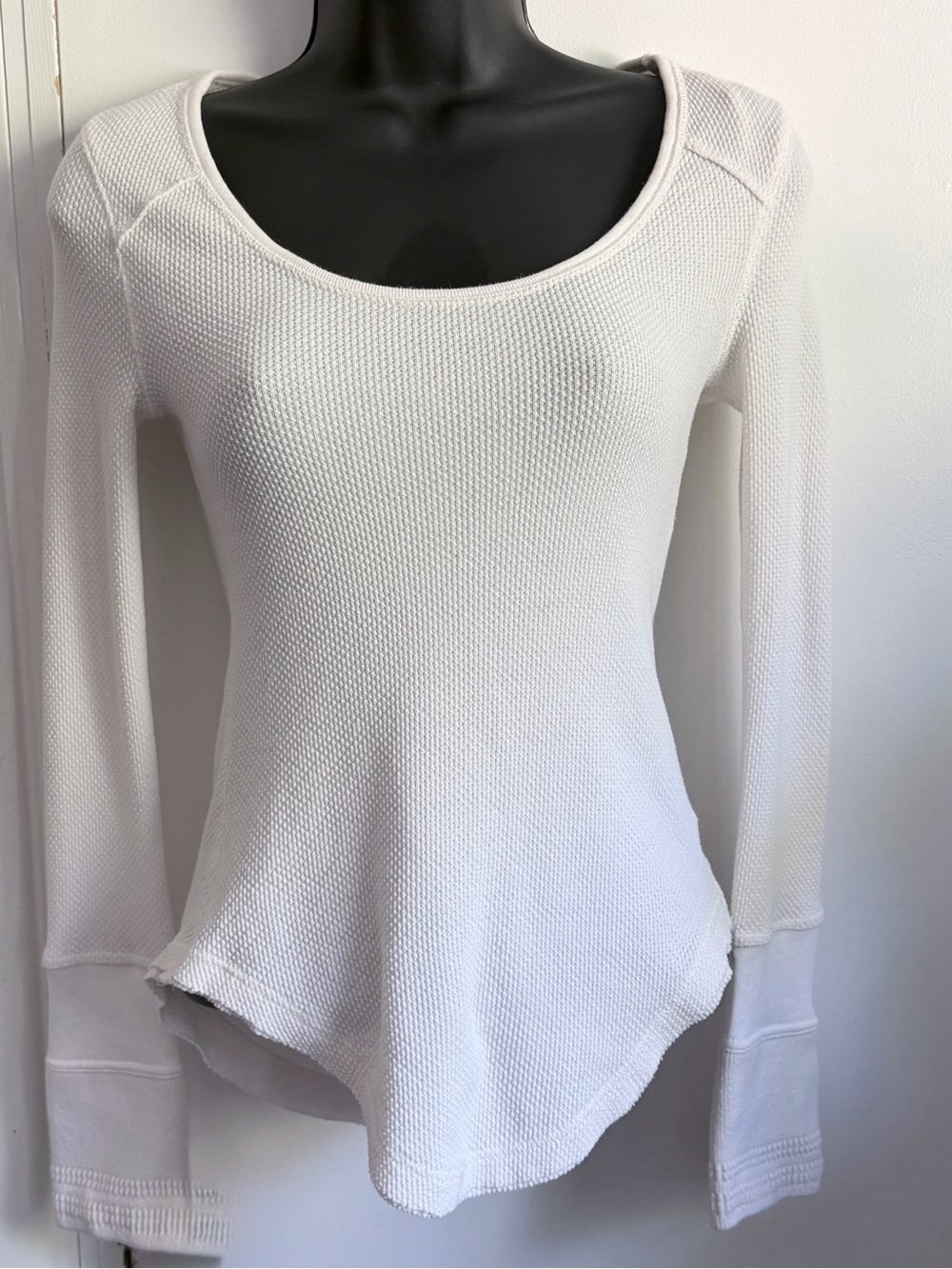 Free People We The Free Newbie Thermal Sunni Valley Cuff Ivory XS EUC Boho Top